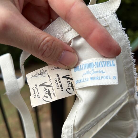 Vintage 1958 Hollywood Vassarette Circle Stitch Backless Pin Up Bullet Bra 36B - Picture 6 of 13